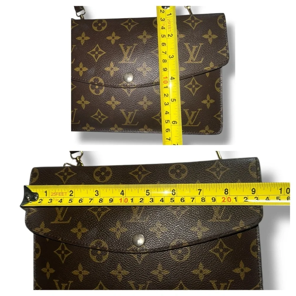 LOUIS VUITTON Monogram Double Rabat Shoulder Bag LV Authentic w/COA VINTAGE